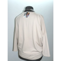 Bawełniana luźna bluzka kryjąca boczki - jasny beż